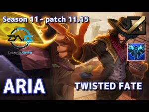 【韓国サーバー/GM】DFM Aria ツイステッドフェイト(Twisted Fate) VS カサディン(Kassadin) MID – Patch11.15 KR Ranked【LoL】