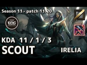 【EUWサーバー/M1】EDG Scout イレリア(Irelia) VS ツイステッドフェイト(Twisted Fate) MID – Patch11.20 EUW Ranked【LoL】