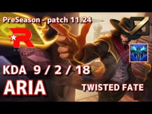 【KRサーバー/C1】KT Aria ツイステッドフェイト(Twisted Fate) VS コーキ(Corki) MID – Patch11.24 KR Ranked【LoL】
