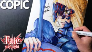 [ Fate Stay Night ] Drawing – Saber Alter セイバー オルタ [ フェイト ][ Copic ]