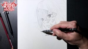 [ Fate Stay Night ] Line Art Drawing – Saber Alter セイバー オルタ [ フェイト ][ Copic ]