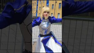 Fate Grand Order cosplay FGO saber by rithe cosplay フェイト・グランドオーダー #shorts #anime #vtuber